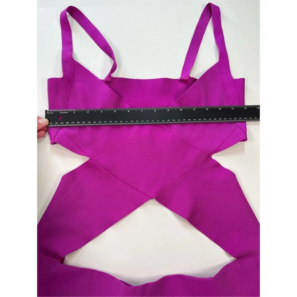 SKIMS Knit Swim Monokini Cutout One Piece Swimsuit Purple Sexy Plus Size 3X NWT